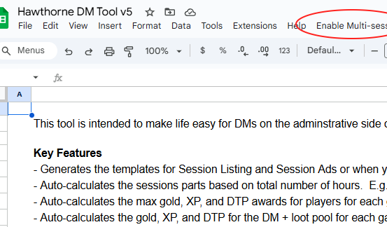 DM Tool - Enable Multi-session Button